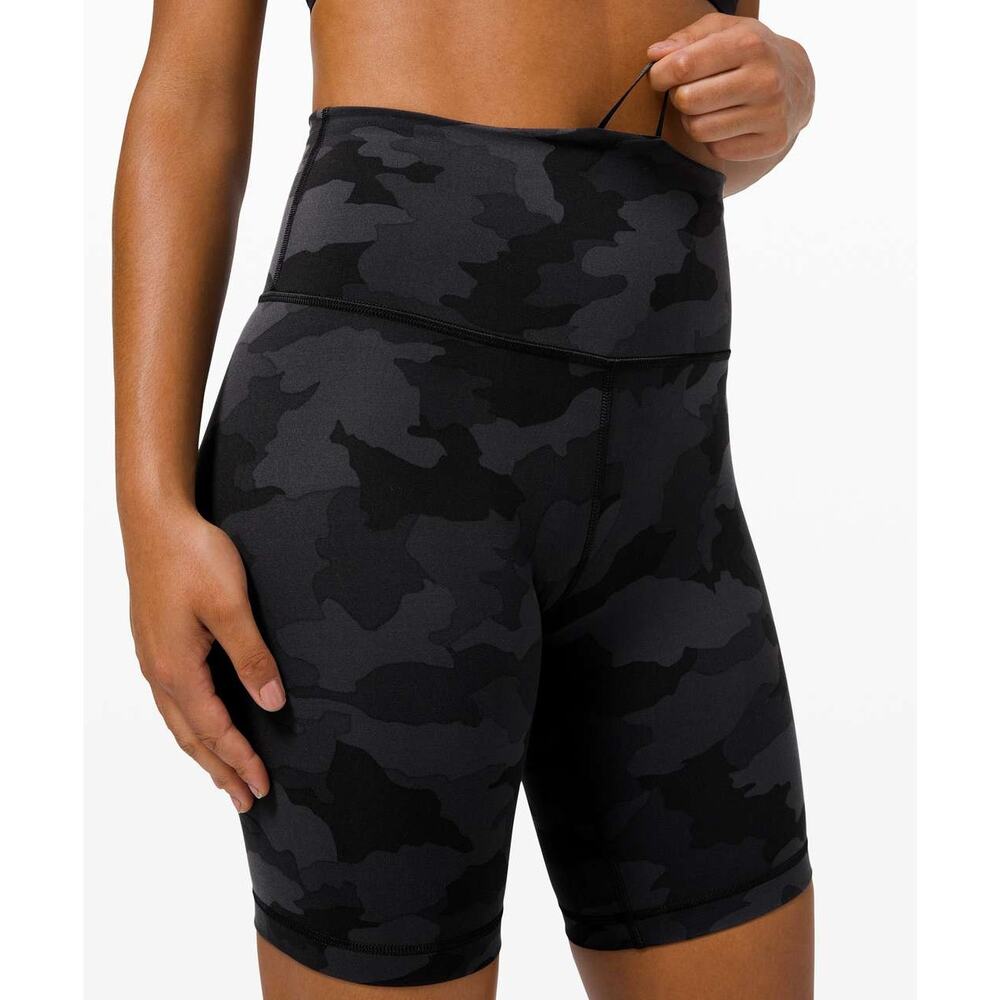 Lululemon Wunder Train HR Short 8" Size 0 Camo Everlux EUC